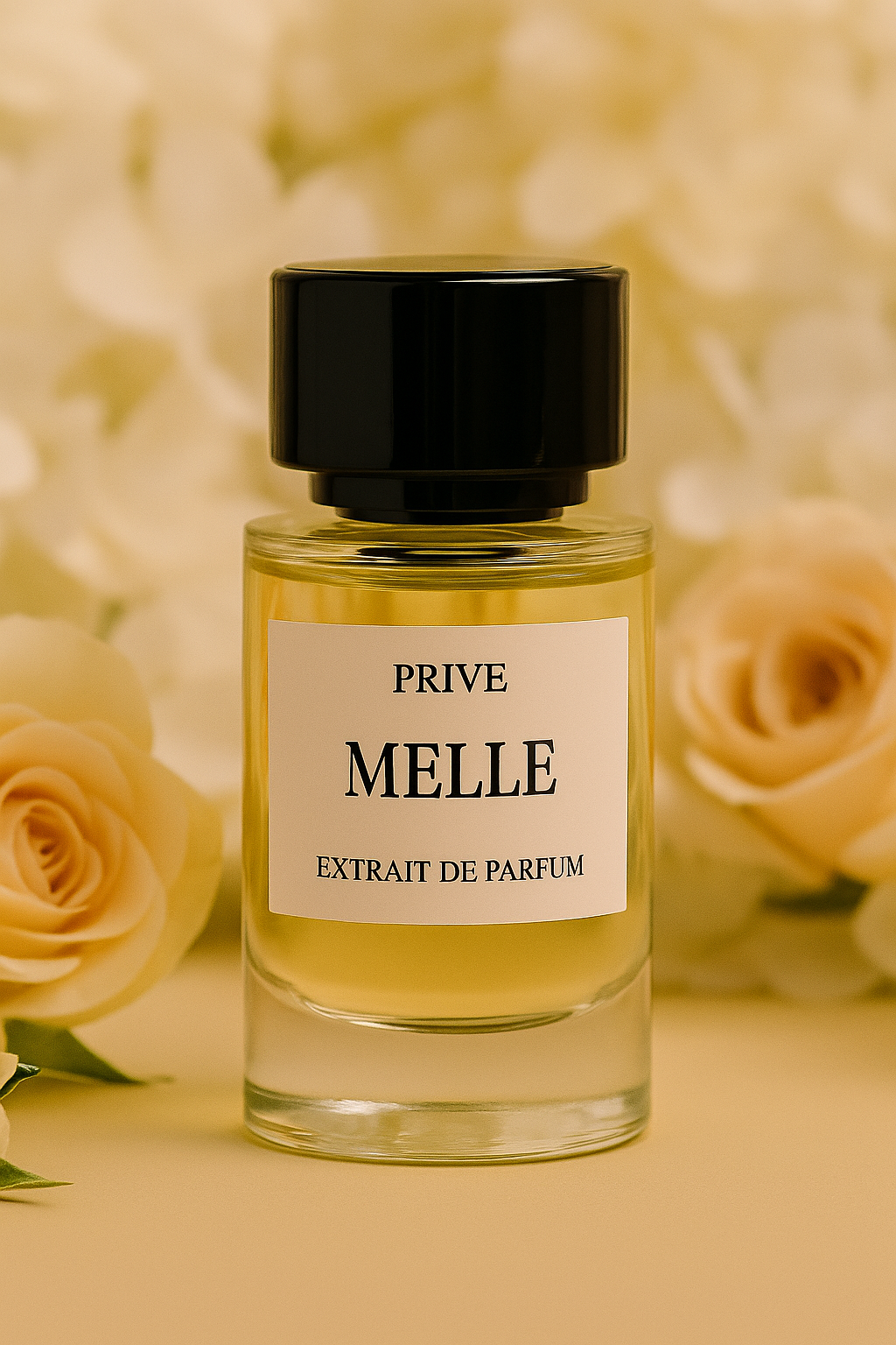 Parfum pour femme – Extrait de parfum floral élégant avec fond de fleurs blanches et roses, Fragrance de Dardanie